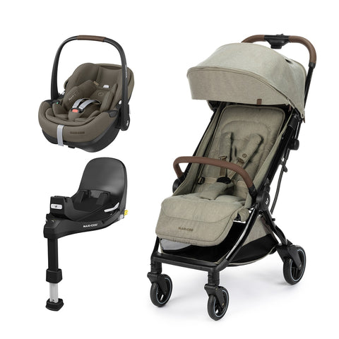 Carrinho Travel System Maxi-Cosi Eva³ Luxe Trio Isofix 360 Twillic Truffle