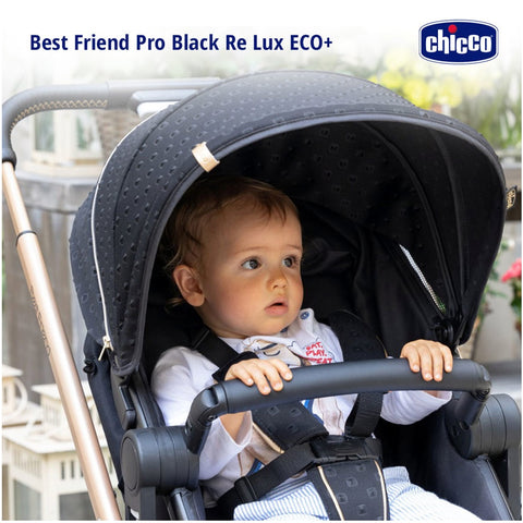 Carrinho de Bebê Chicco Best Friend Pro Black Re_Lux ECO+