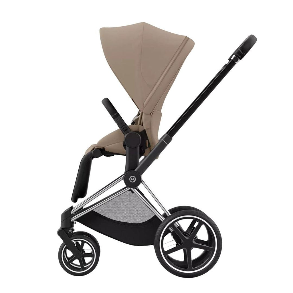 carrinho cybex priam Carrinho de Bebê Cybex Priam 4 Chrome Black Cozy Beige – Babytunes