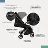 Carrinho de Bebê Infanti Nivola Preto Lunar