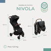 Carrinho de Bebê Infanti Nivola Preto Lunar