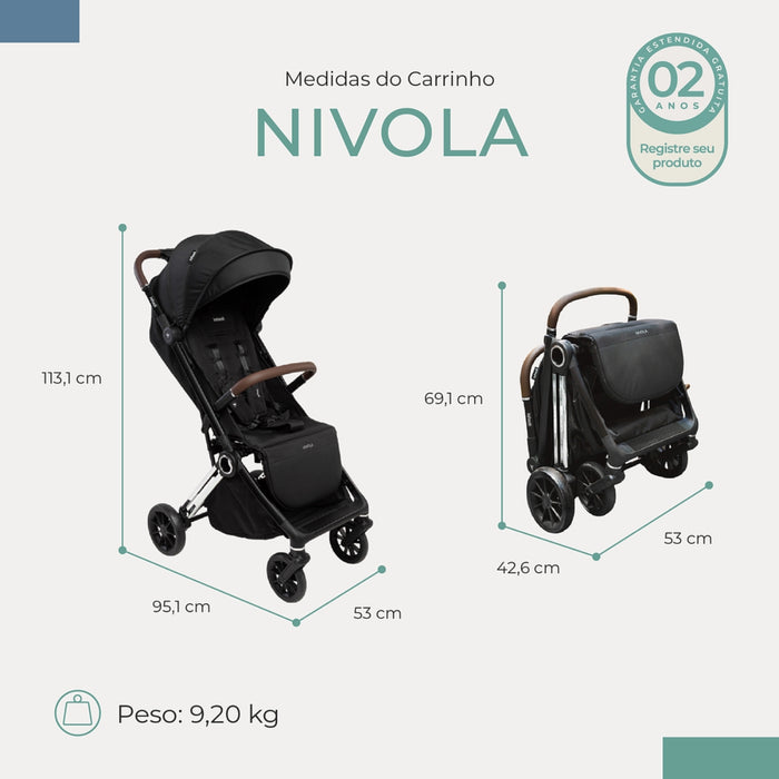 
    Carrinho de Bebê Infanti Nivola Preto Lunar
  