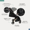 Carrinho de Bebê Infanti Nivola Preto Solar