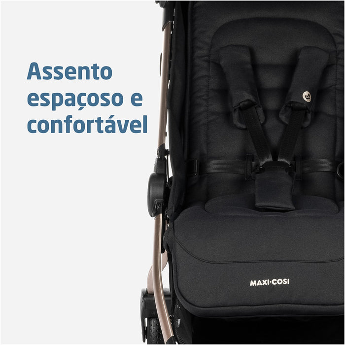 
    Carrinho de Bebê Maxi-Cosi Travel Sistem Eva³ Trio Essential Black Champagne - Maxi-Cosi Babytunes
  