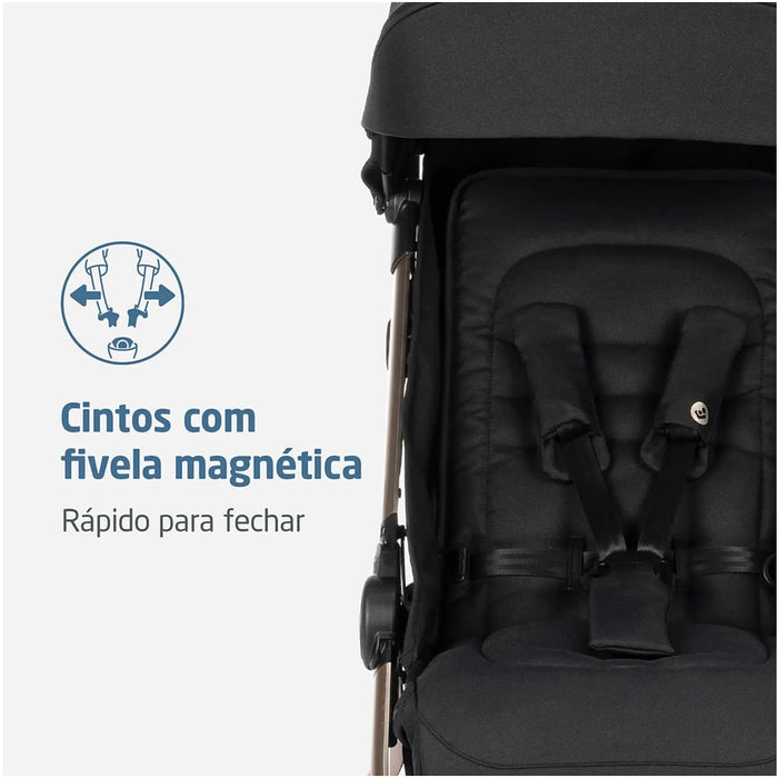 
    Carrinho de Bebê Maxi-Cosi Travel Sistem Eva³ Trio Essential Black Champagne - Maxi-Cosi Babytunes
  