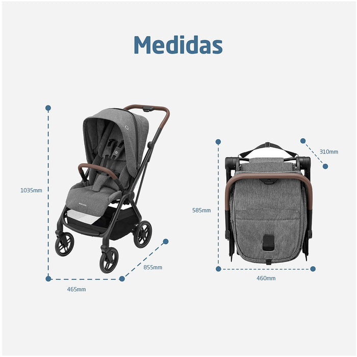 
    Carrinho de Bebê Maxi-Cosi Leona² Select Grey - Maxi-Cosi Babytunes
  