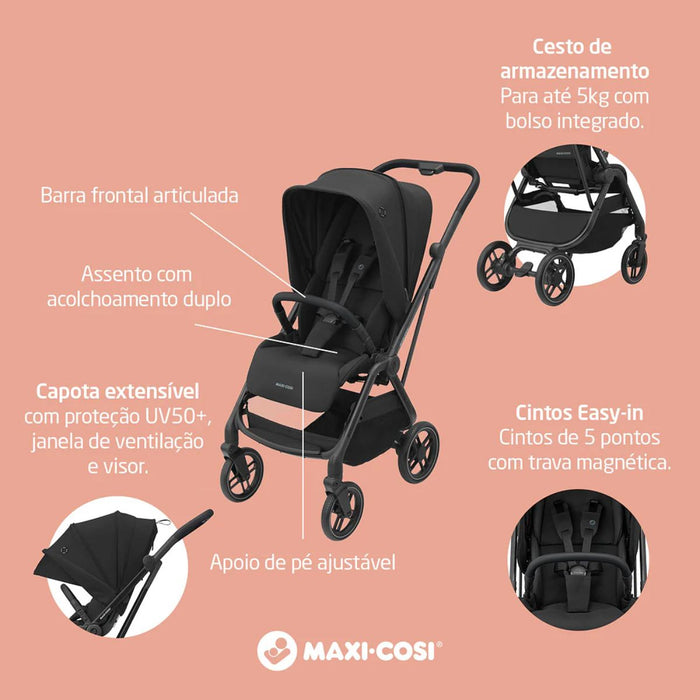 
    Carrinho de Bebê Maxi-Cosi Leona² TS Trio Select Grey - Maxi-Cosi Babytunes
  