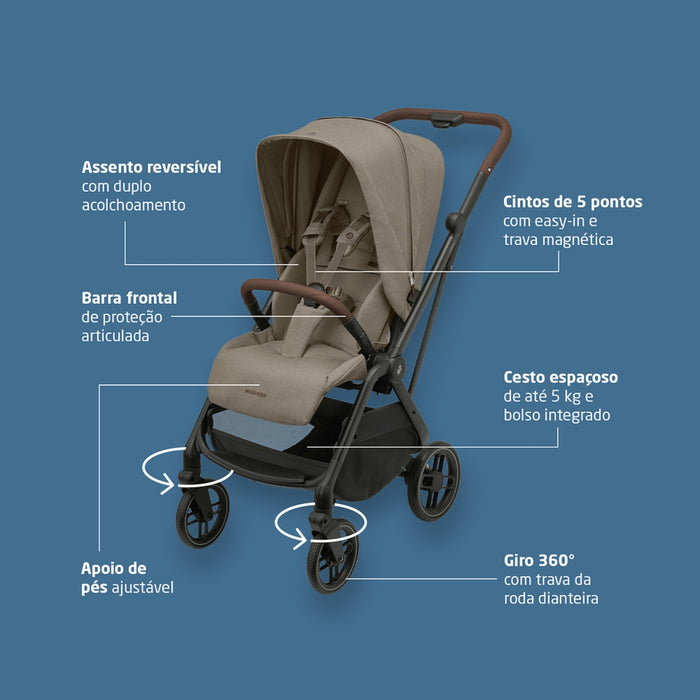 
    Carrinho de Bebê Maxi-Cosi Leona² TS Trio Twillic Truffle
  