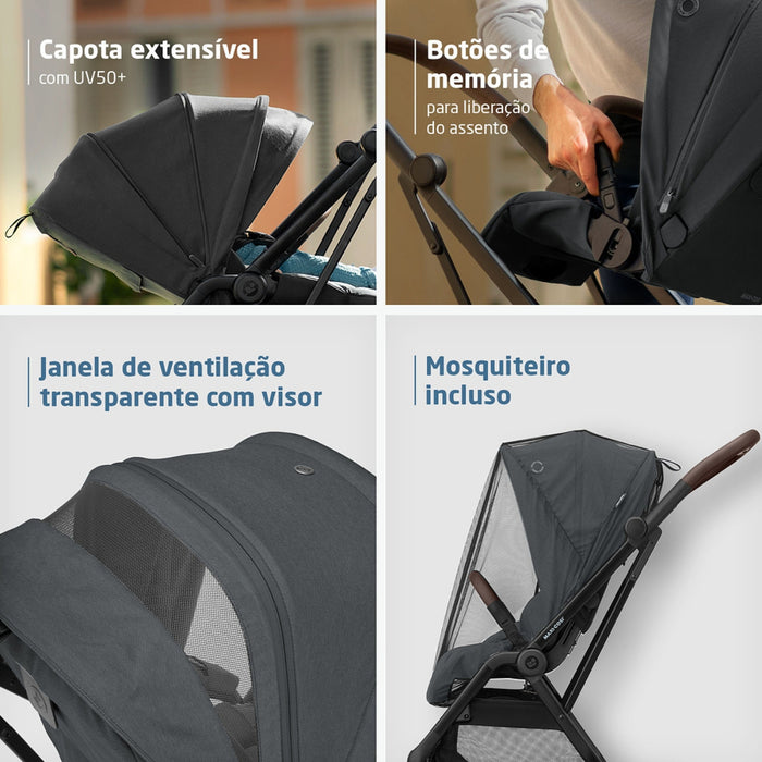 
    Carrinho de Bebê Maxi-Cosi Leona² Twillic Graphite
  