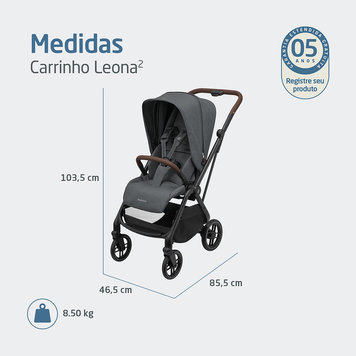 
    Carrinho de Bebê Maxi-Cosi Leona² Twillic Graphite
  
