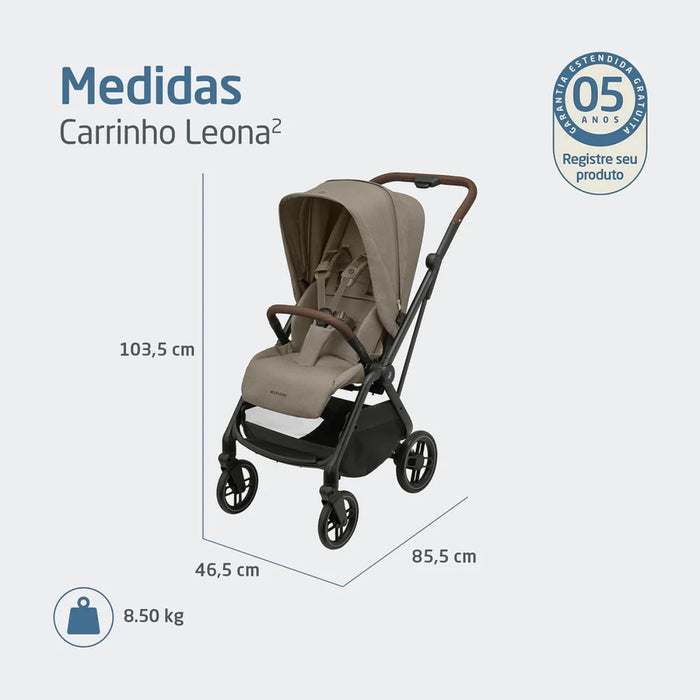 
    Carrinho de Bebê Maxi-Cosi Leona² Twillic Truffle
  