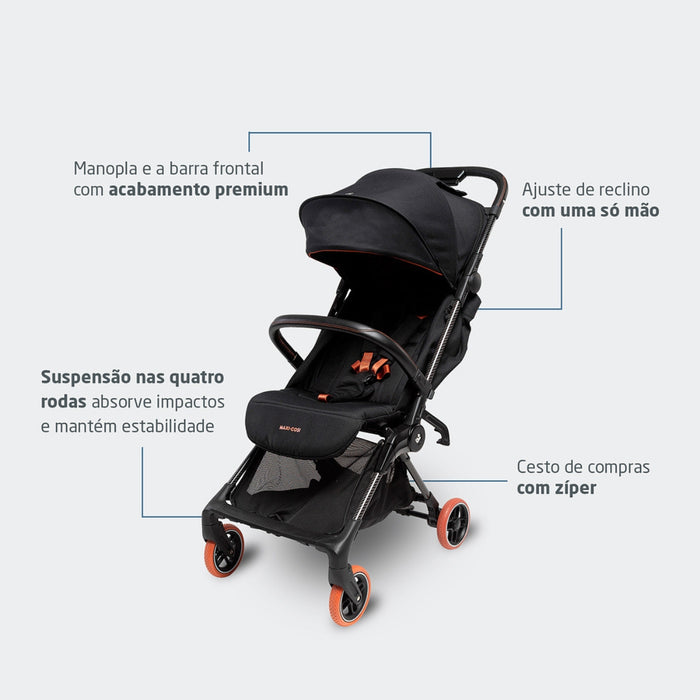 
    Carrinho de Bebê Maxi-Cosi Oslo Carbon Essential Black Sport
  