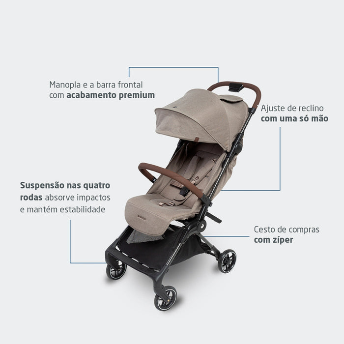 
    Carrinho de Bebê Maxi-Cosi Oslo Carbon Twillic Truffle
  