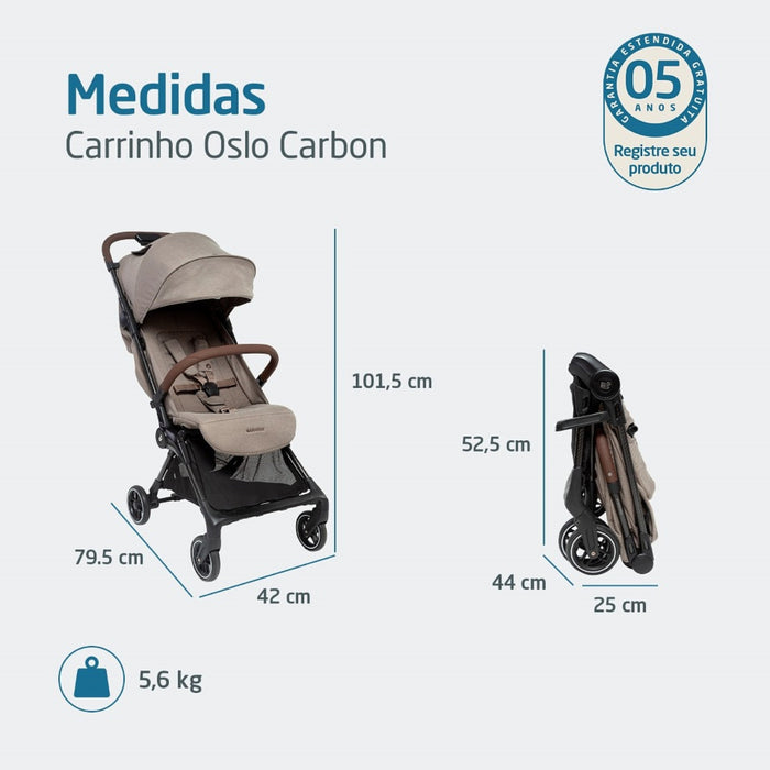 
    Carrinho de Bebê Maxi-Cosi Oslo Carbon Twillic Truffle
  