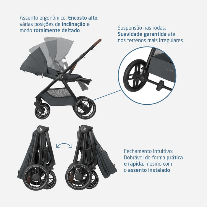 
    Carrinho de Bebê Maxi-Cosi Oxford Twillic Graphite
  