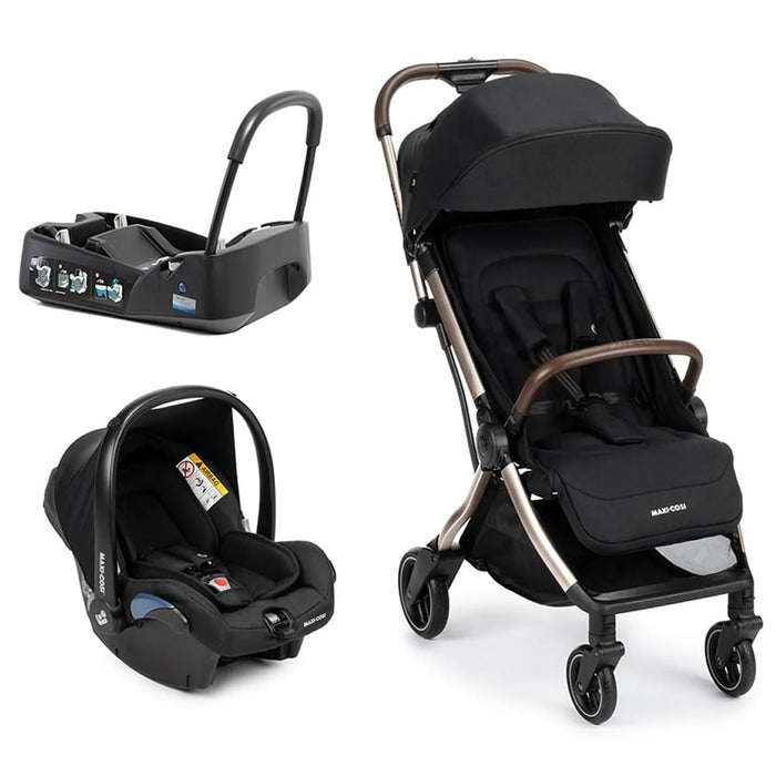 
    Carrinho de Bebê Maxi-Cosi Travel Sistem Eva³ Trio Essential Black Champagne - Maxi-Cosi Babytunes
  