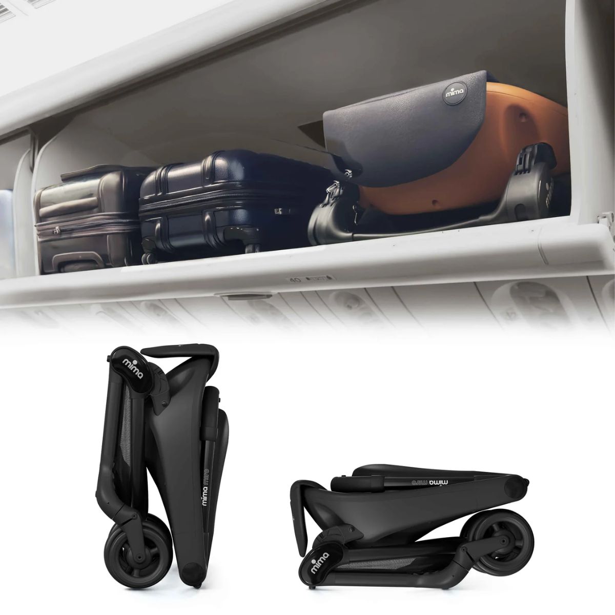 Carrinho de Bebê Mima Miro Black
