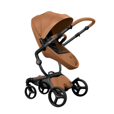 Carrinho de Bebê Mima Xari Max Caramelo Com Estrutura e Assento Preto - Chassi Mais Amplo