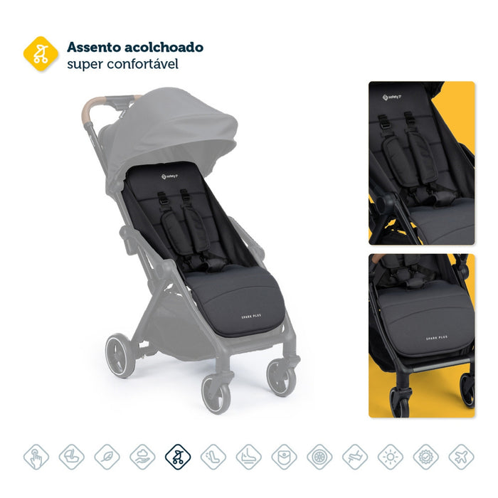 
    Carrinho de Bebê Safety 1st Spark Plus Black Graphite - Safety 1St Babytunes
  