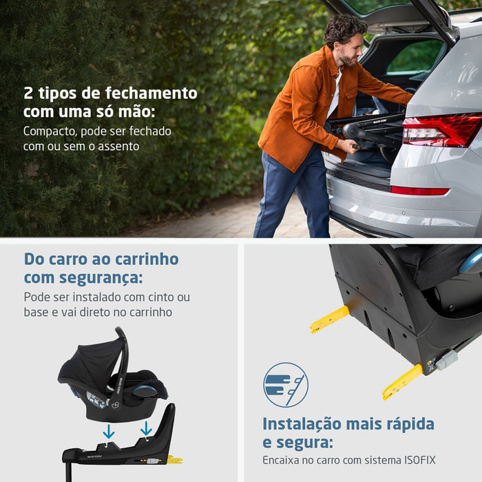 
    Carrinho de Bebê Travel System Maxi-Cosi Anna³ Trio Cabriofix Essential Black
  