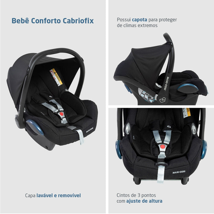 
    Carrinho de Bebê Travel System Maxi-Cosi Anna³ Trio Cabriofix Essential Black
  
