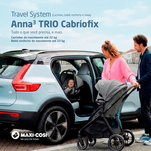 Carrinho de Bebê Travel System Maxi-Cosi Anna³ Trio Cabriofix Select Grey