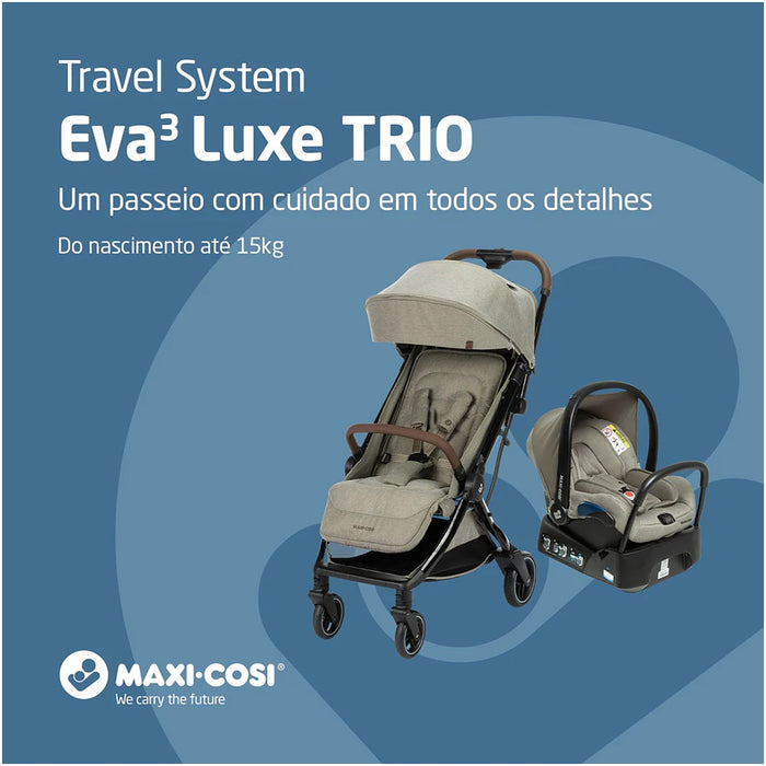 
    Carrinho de Bebê Maxi-Cosi Travel System Eva³ Luxe Trio Twillic Truffle - Maxi-Cosi Babytunes
  