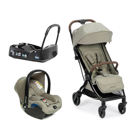 Carrinho de Bebê Maxi-Cosi Travel System Eva³ Luxe Trio Twillic Truffle