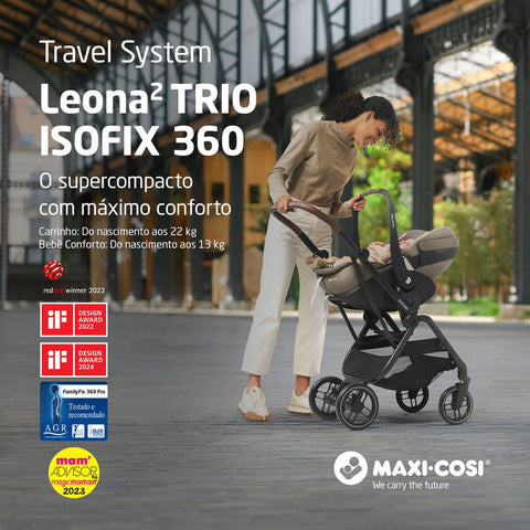 Carrinho de Bebê Travel System Maxi-Cosi Leona² com Pebble Pro 360 Twillic Truffle