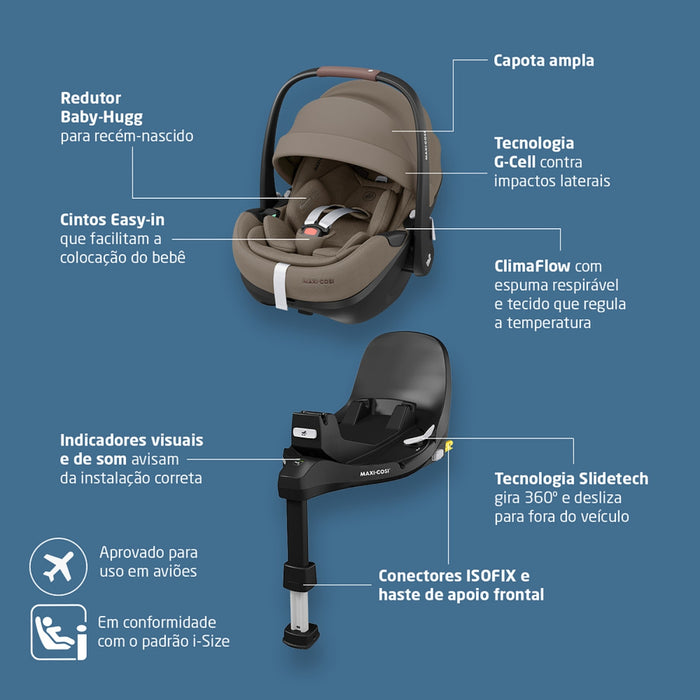 
    Carrinho de Bebê Travel System Maxi-Cosi Leona² com Pebble Pro 360 Twillic Truffle
  