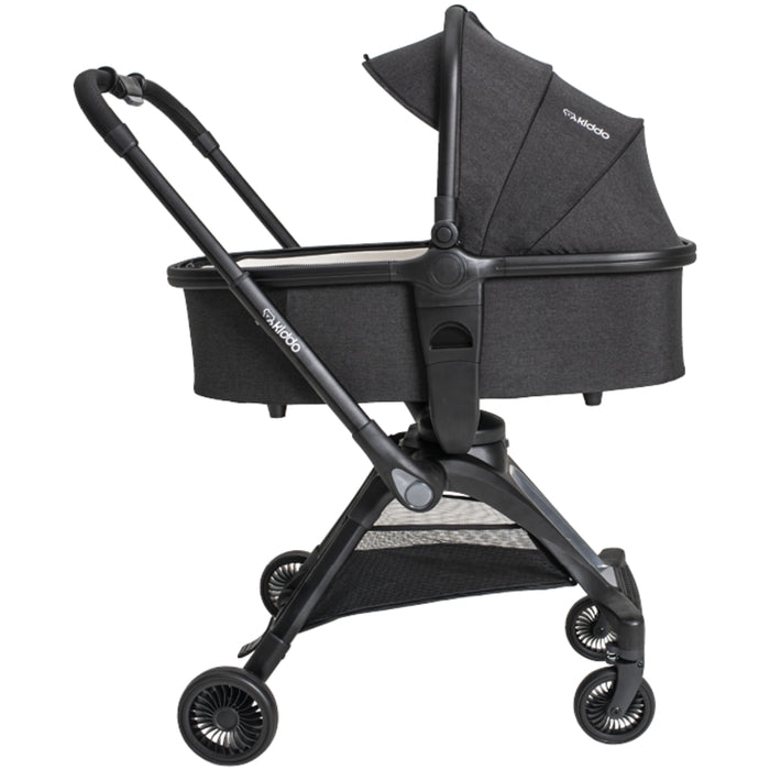 
    Carrinho de Bebê com Moisés Kiddo Savvy 360º Melange Preto - Kiddo Babytunes
  