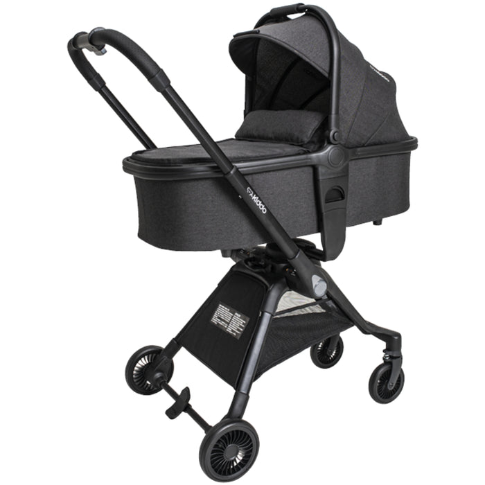 
    Carrinho de Bebê com Moisés Kiddo Savvy 360º Melange Preto - Kiddo Babytunes
  