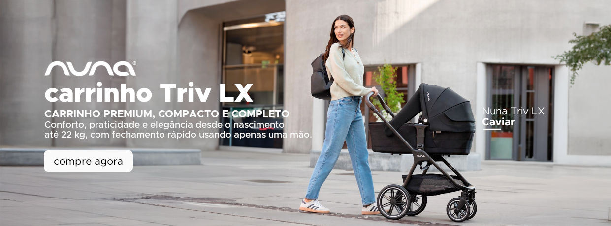  Carrinho De Bebê Nuna Triv LX Caviar 