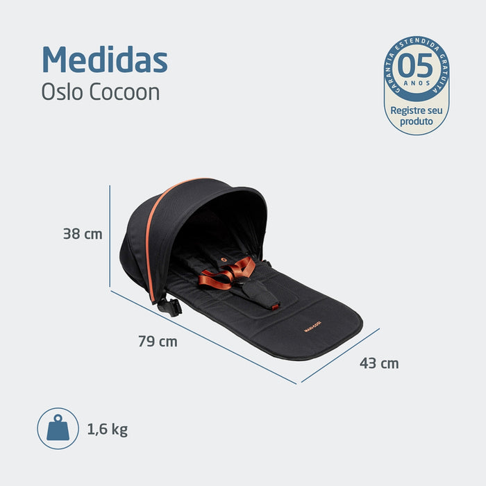 
    Cocoon para Recém-Nascido Oslo Maxi-Cosi Essential Black Sport
  