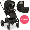 Combo Carrinho De Bebê + Moisés Nuna Mixx Next Preto Caviar