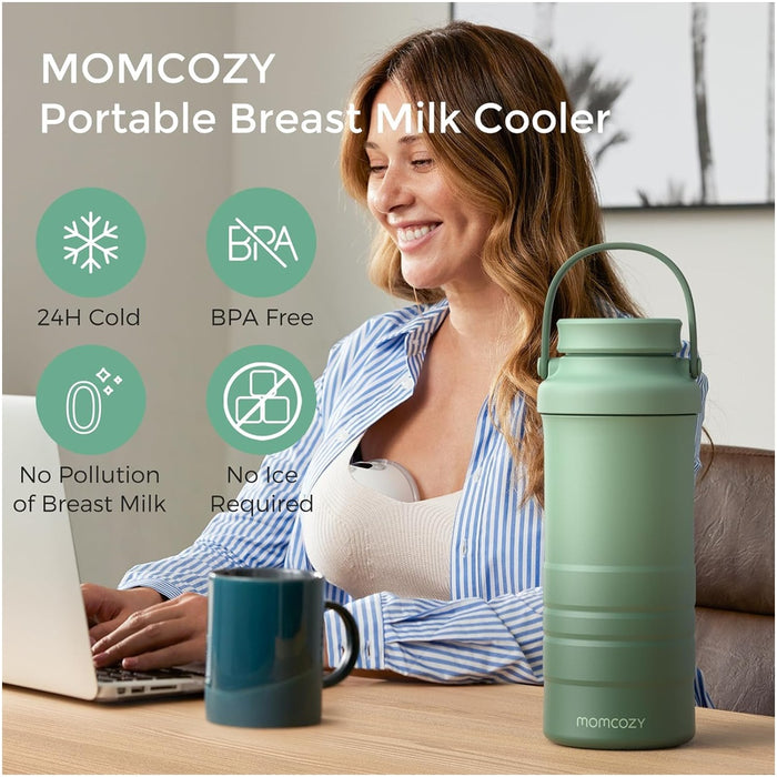 
    Momcozy Cooler de Leite Materno 650ML Verde - Momcozy Babytunes
  