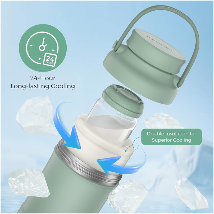 
    Momcozy Cooler de Leite Materno 650ML Verde - Momcozy Babytunes
  