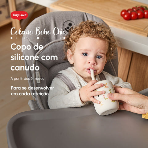 Copo Com Canudo Infantil Tiny Love Boho Chic
