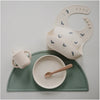 Copo Infantil Mushie Com Alças e Canudo Ivory
