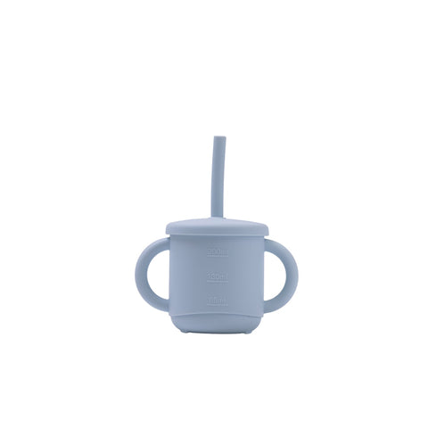 Copo de Silicone Infantil 2 em 1 Petit Piá 270ML Azul