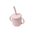 Copo de Silicone Infantil 2 em 1 Petit Piá 270ML Rosa