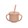 Copo de Silicone com Canudo 2 em 1 Infanti Piccolo Terracota
