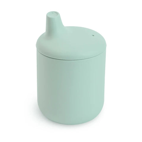 Copo de Transição Infantil Mushie com Tampa 180ML Cambridge Blue