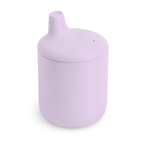 Copo de Transição Infantil Mushie com Tampa 180ML Soft Lilac