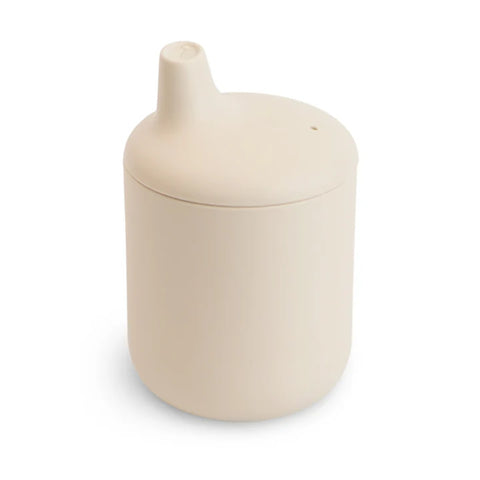 Copo de Transição Infantil Mushie com Tampa 180ML Shifting Sand