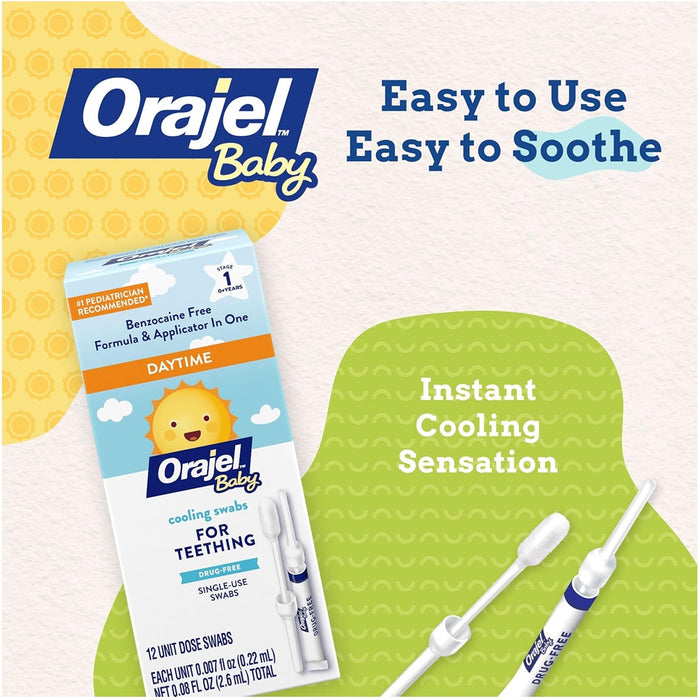 
    Cotonete Para Alívio da Dor da Dentição Orajel Baby Dia - Orajel Baby Babytunes
  