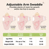 Cueiro Swaddle keaBabies Soothe Baby 3 Peças Daffodil 0-3M