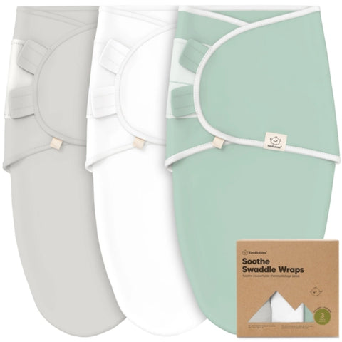 Cueiro Swaddle keaBabies Soothe Baby 3 Peças Sage 0-3M