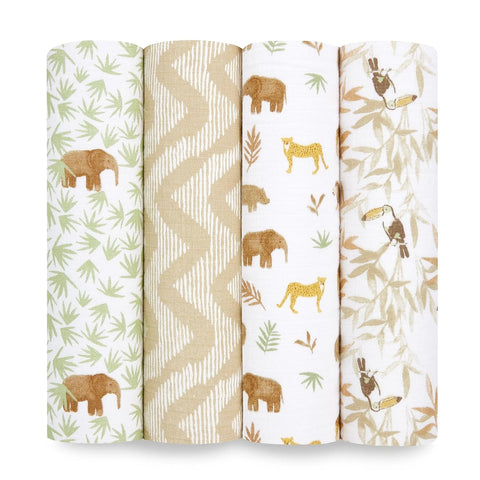 Cueiro Swaddles Kit 4 Peças Aden + Anais Tanzania