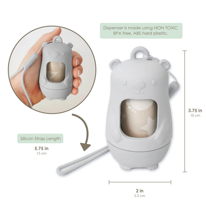 
    Saco de Fraldas Descartáveis Moodie Teddy Bear Cloudy Grey - Moodie Babytunes
  